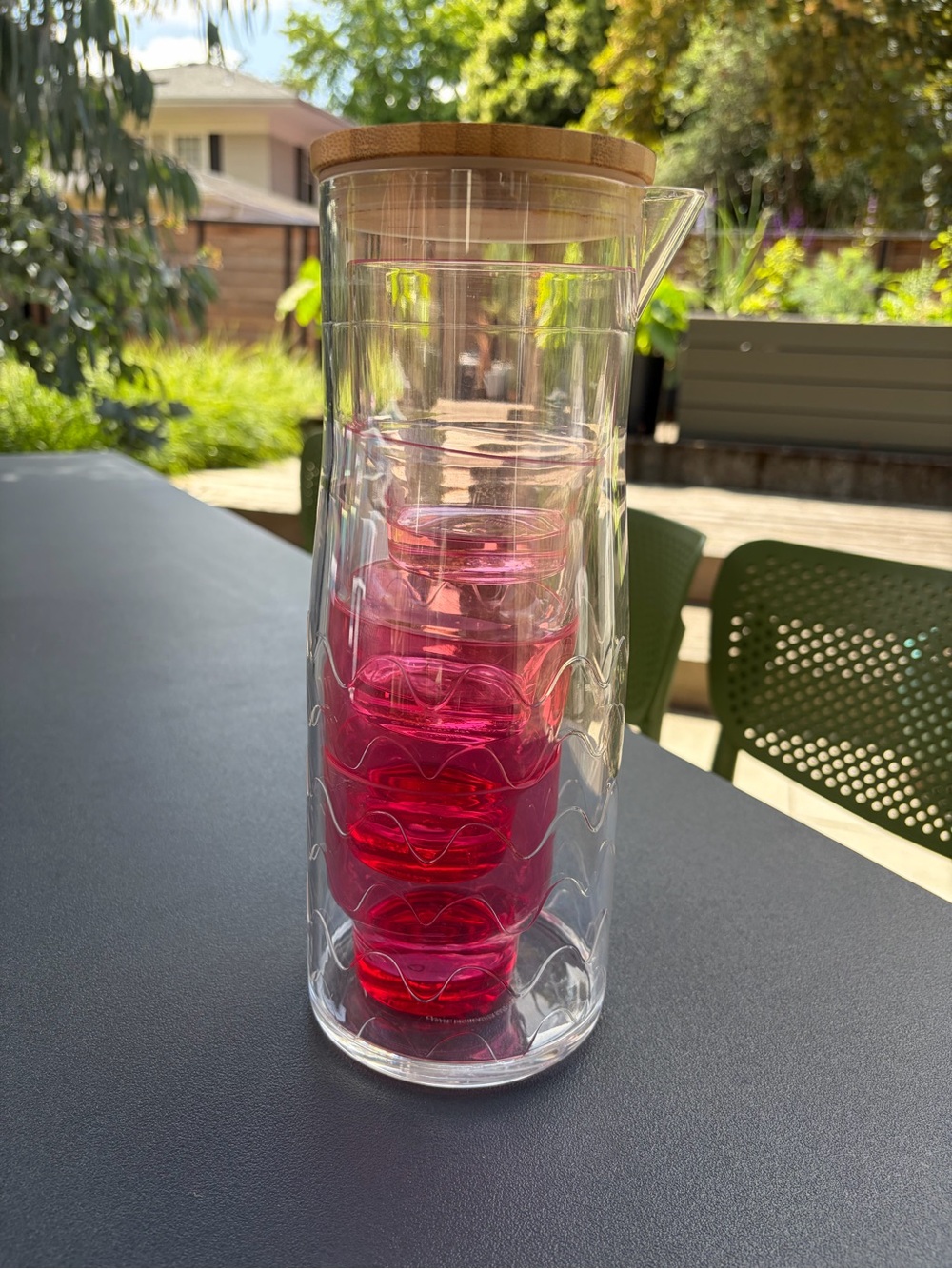 Marimekko X Target Acrylic Pitcher and Nested Pink Tumblers